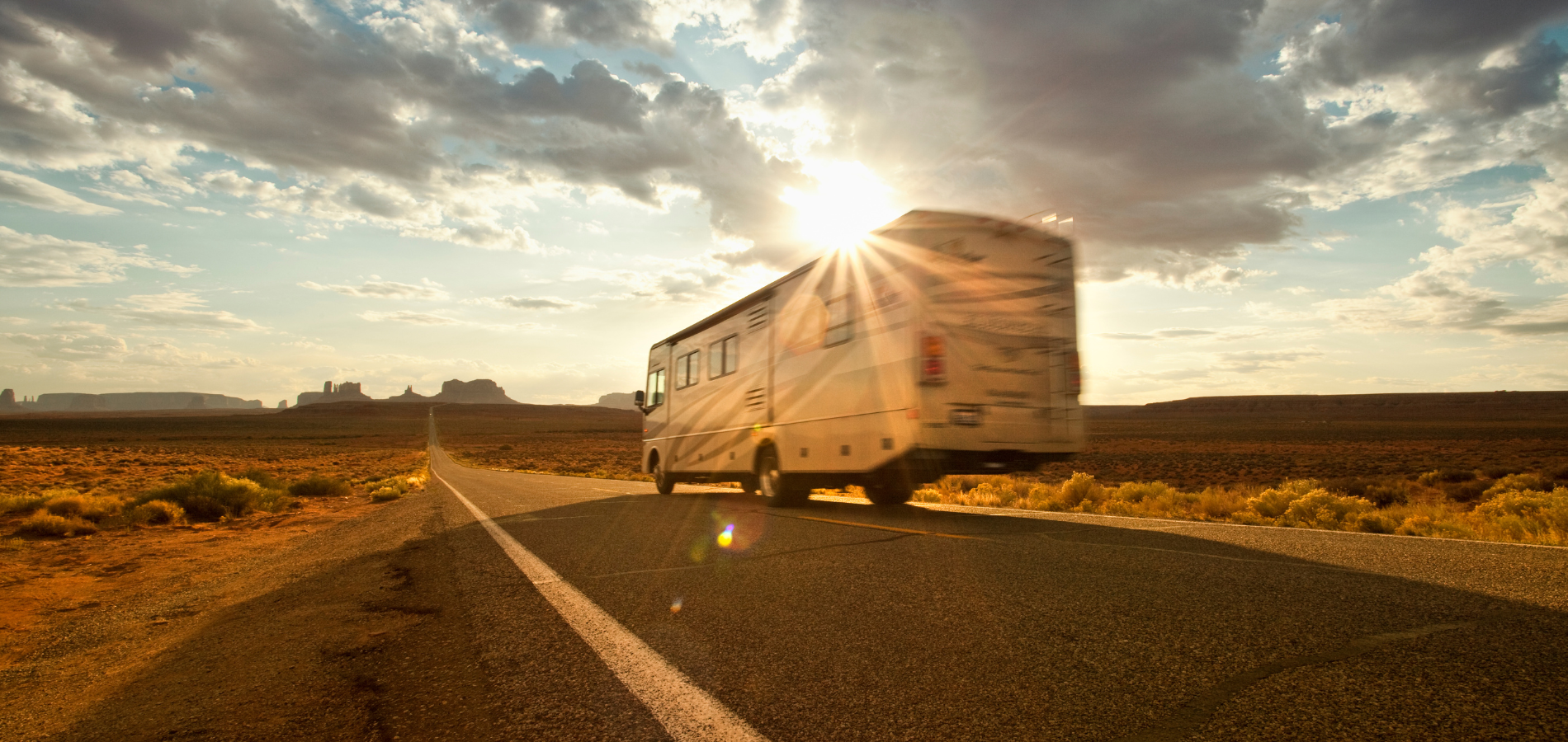 Arizona recreational vehicle on the road on a sunny day